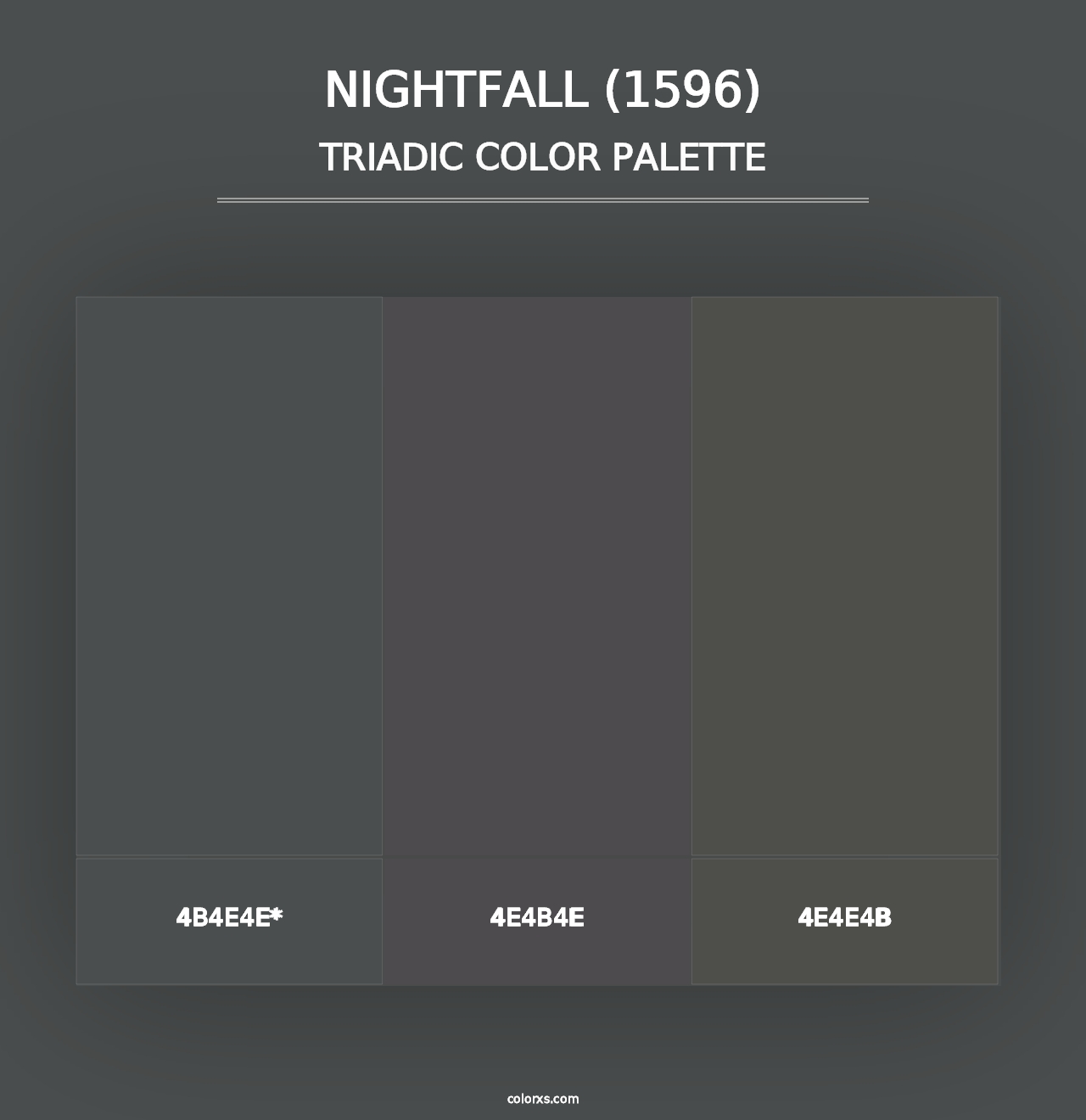 Nightfall (1596) - Triadic Color Palette