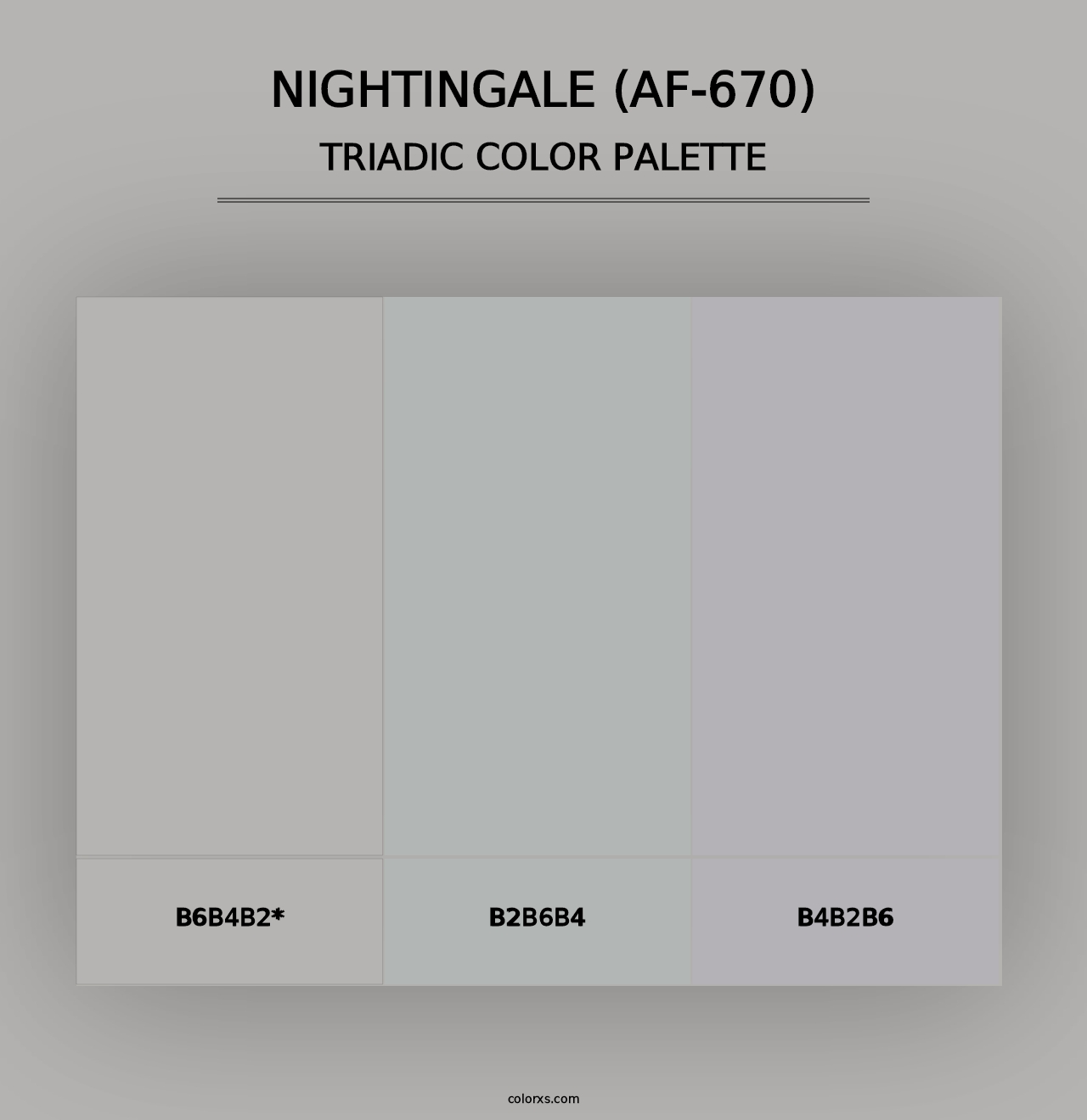 Nightingale (AF-670) - Triadic Color Palette