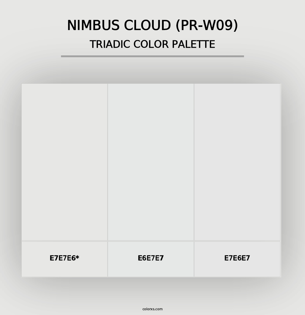 Nimbus Cloud (PR-W09) - Triadic Color Palette