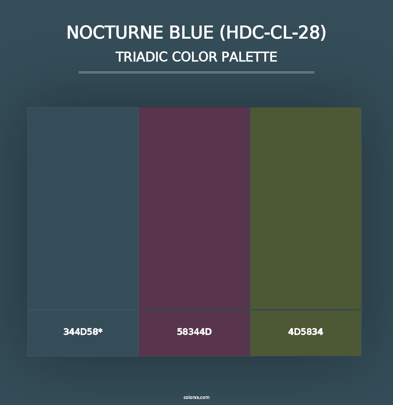 Nocturne Blue (HDC-CL-28) - Triadic Color Palette