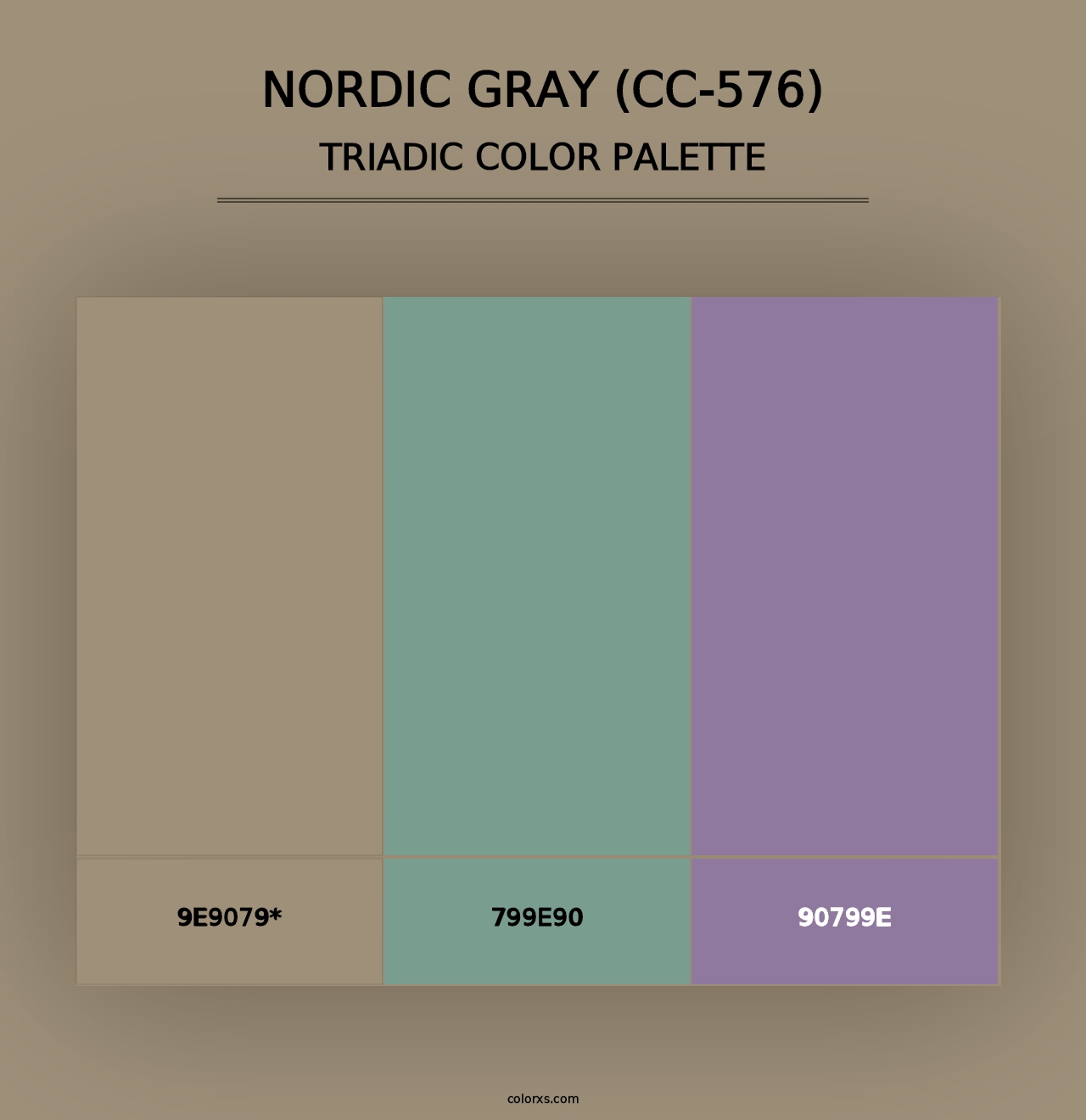 Nordic Gray (CC-576) - Triadic Color Palette