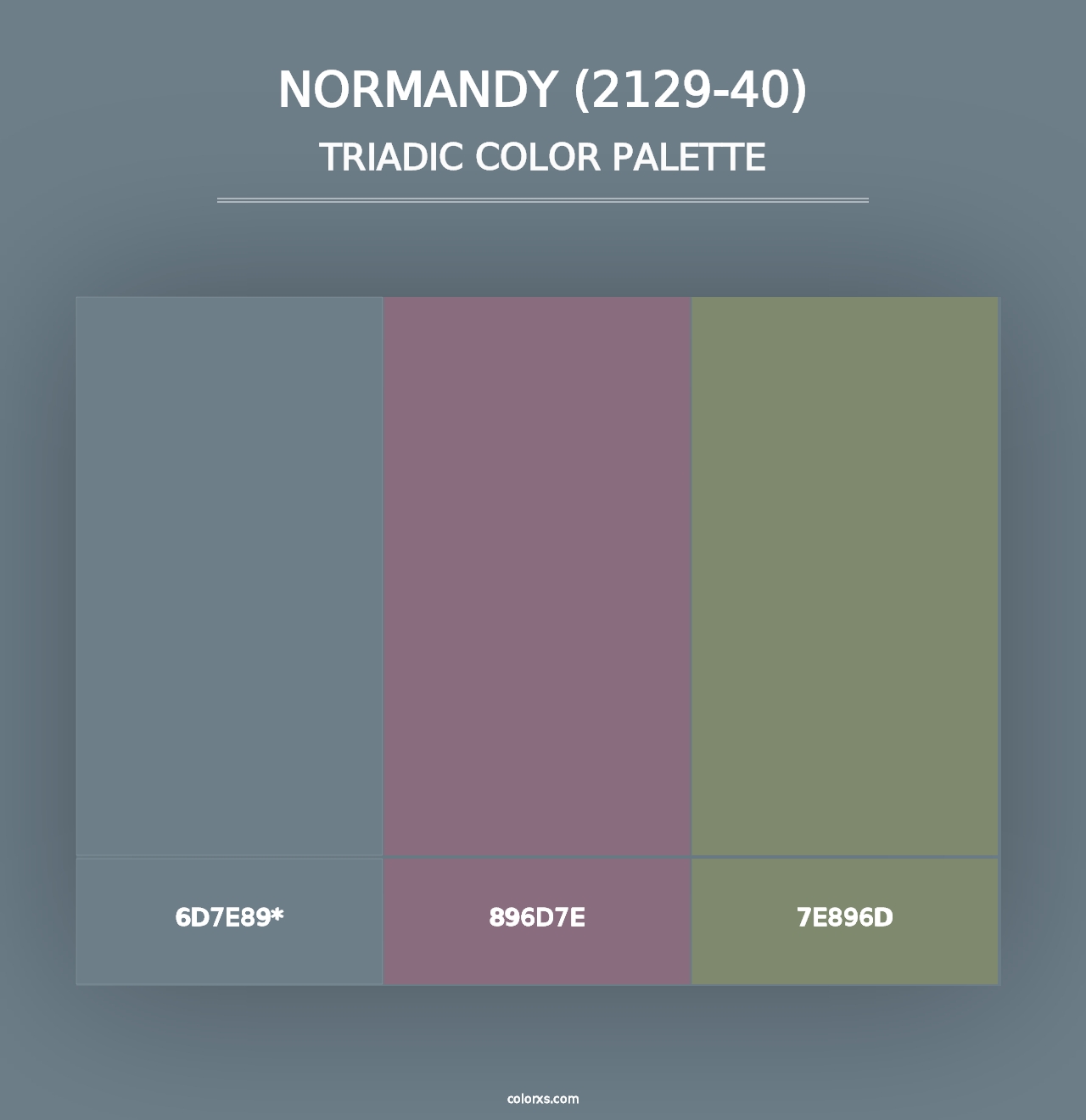 Normandy (2129-40) - Triadic Color Palette