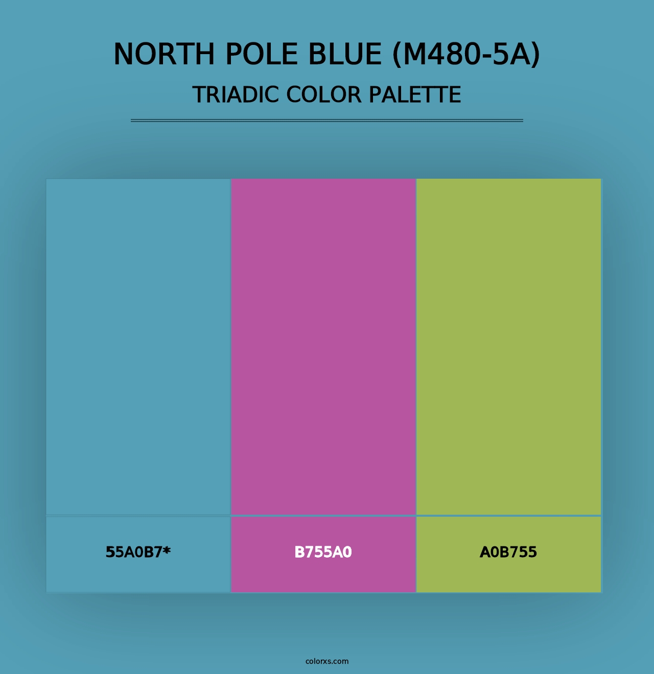 North Pole Blue (M480-5A) - Triadic Color Palette