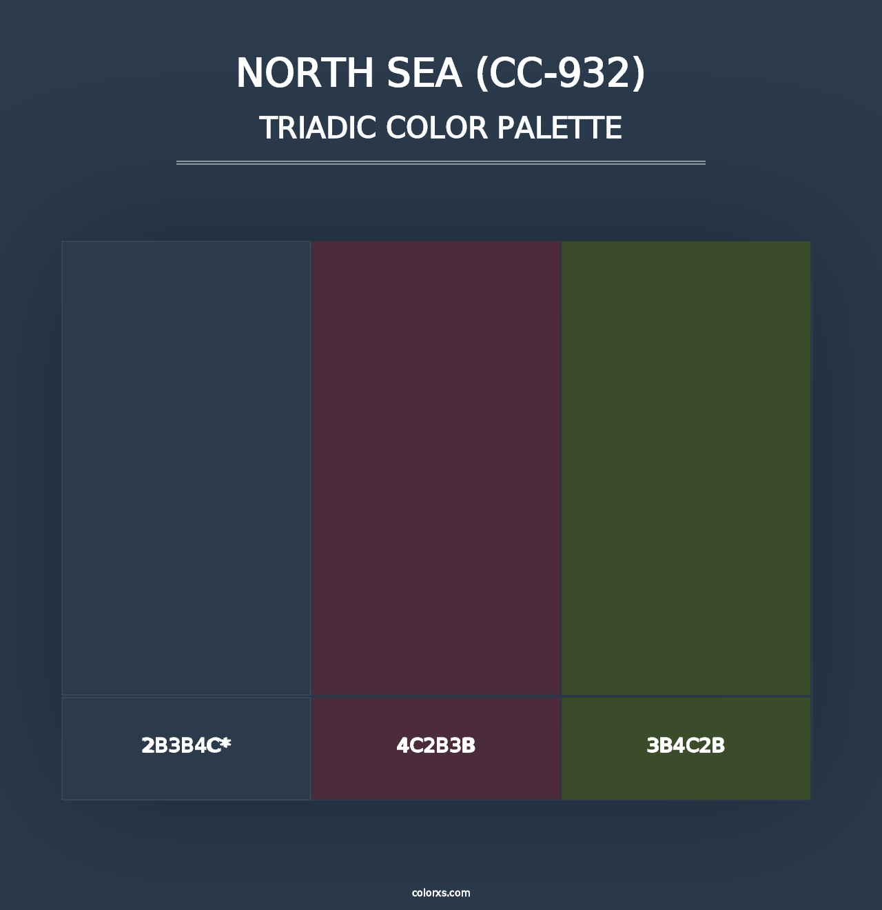 North Sea (CC-932) - Triadic Color Palette