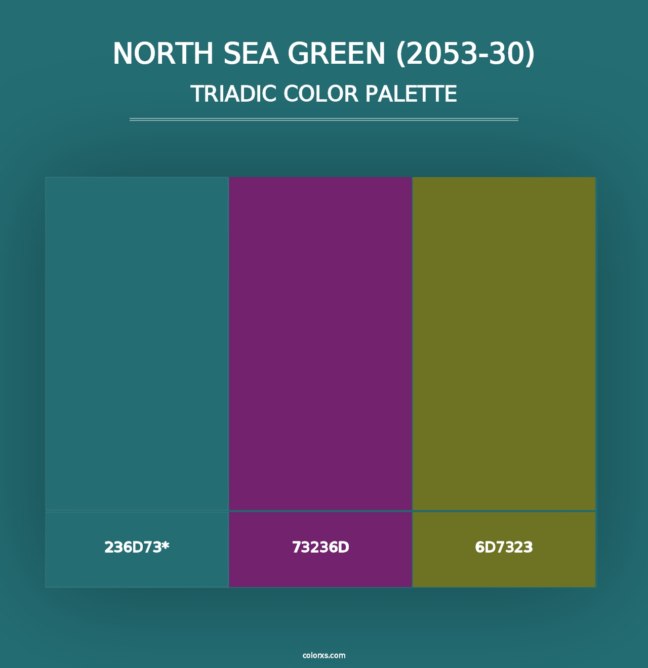 North Sea Green (2053-30) - Triadic Color Palette