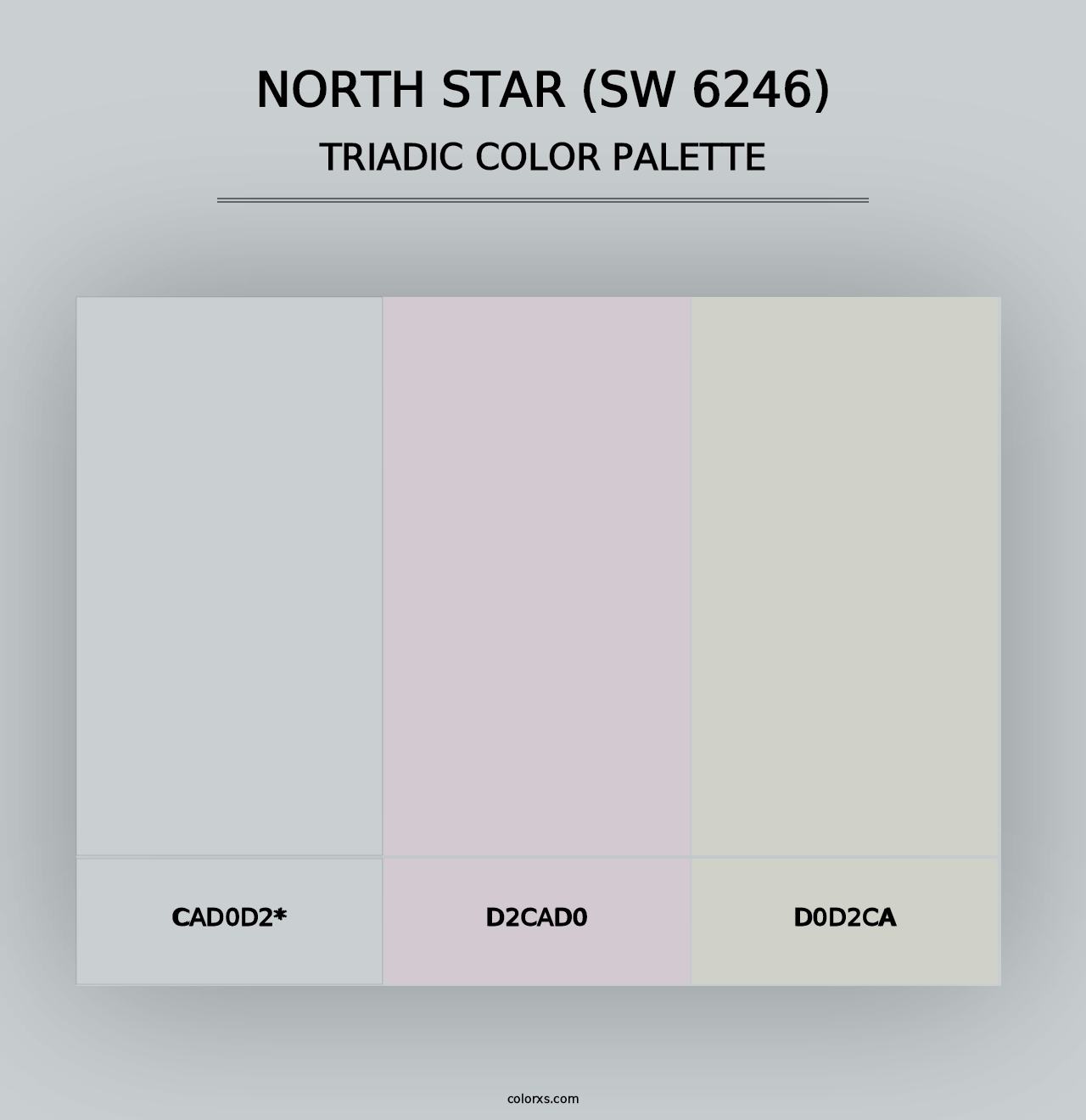 North Star (SW 6246) - Triadic Color Palette