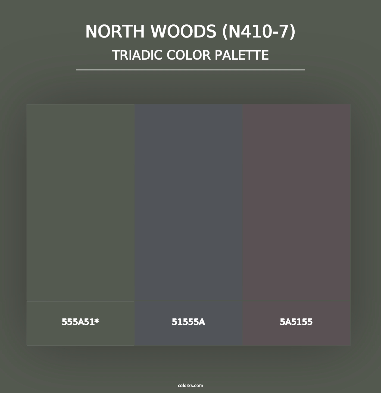 North Woods (N410-7) - Triadic Color Palette