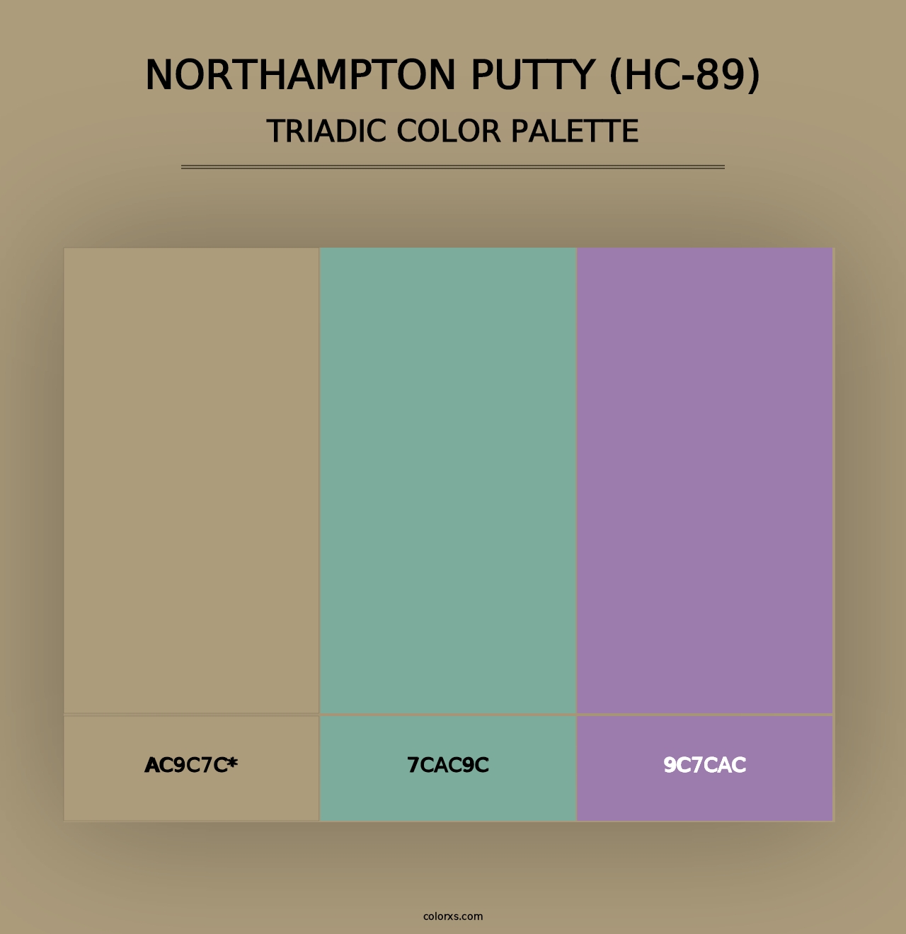 Northampton Putty (HC-89) - Triadic Color Palette