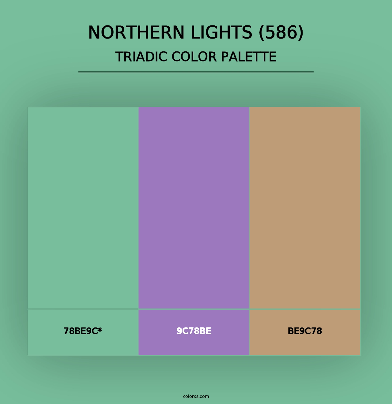 Northern Lights (586) - Triadic Color Palette