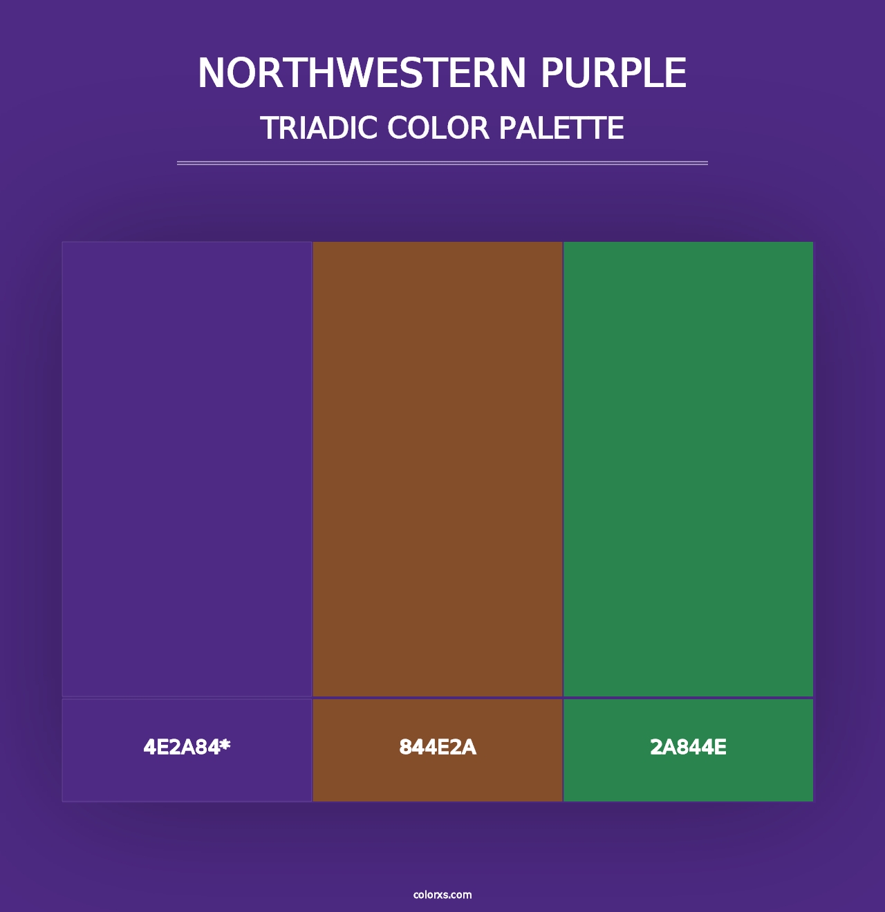 Northwestern Purple - Triadic Color Palette