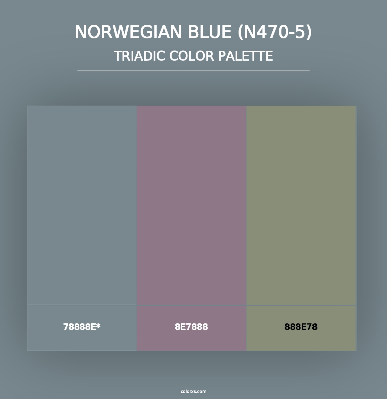 Norwegian Blue (N470-5) - Triadic Color Palette