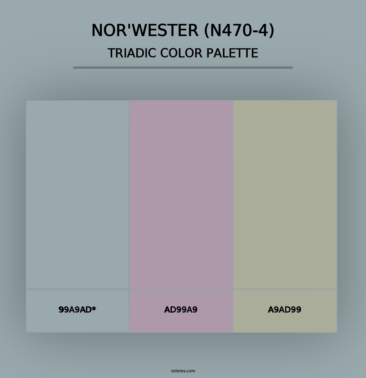 Nor'Wester (N470-4) - Triadic Color Palette