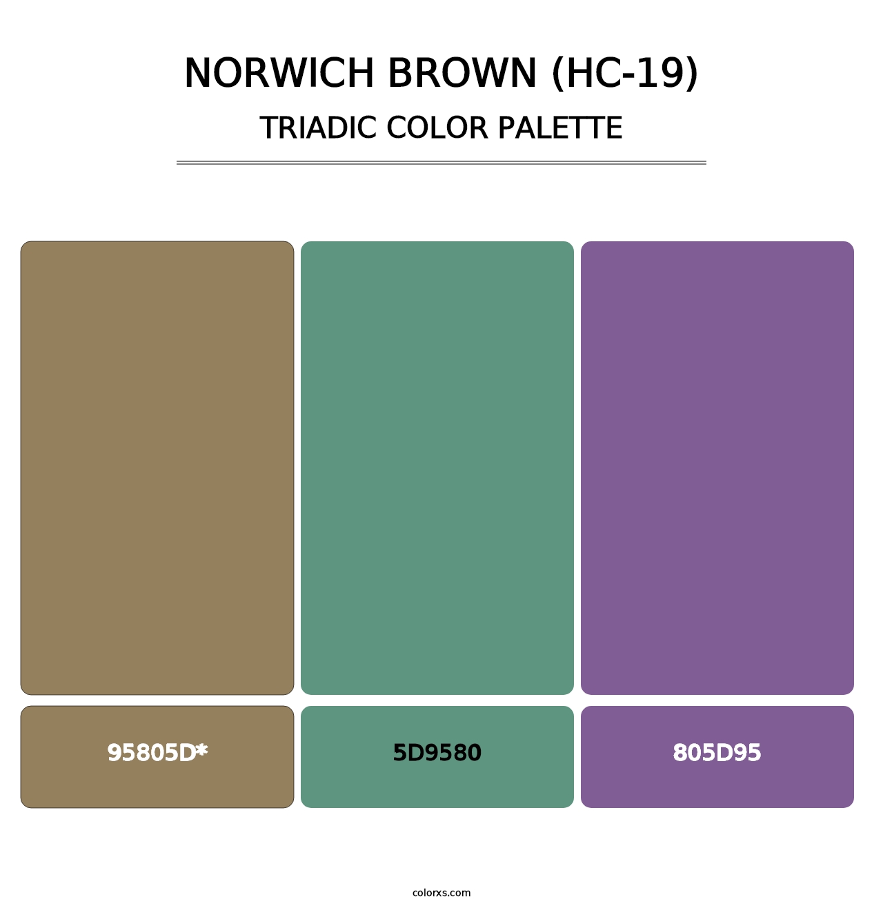 Norwich Brown (HC-19) - Triadic Color Palette