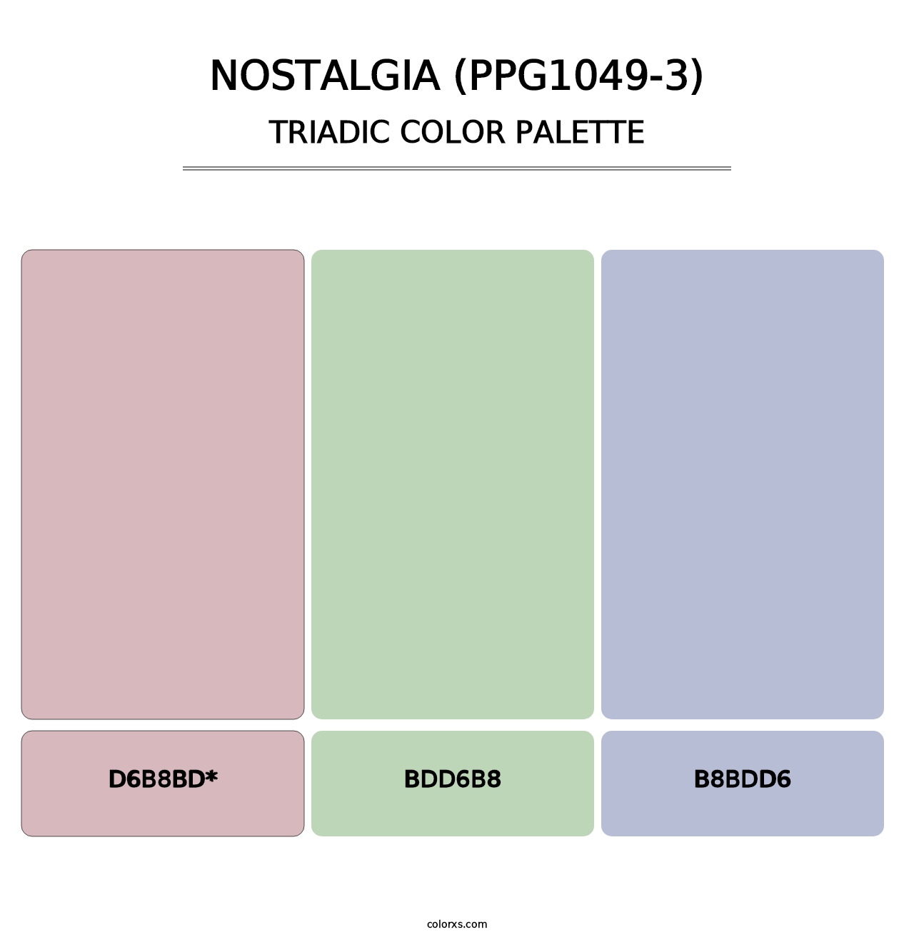 Nostalgia (PPG1049-3) - Triadic Color Palette