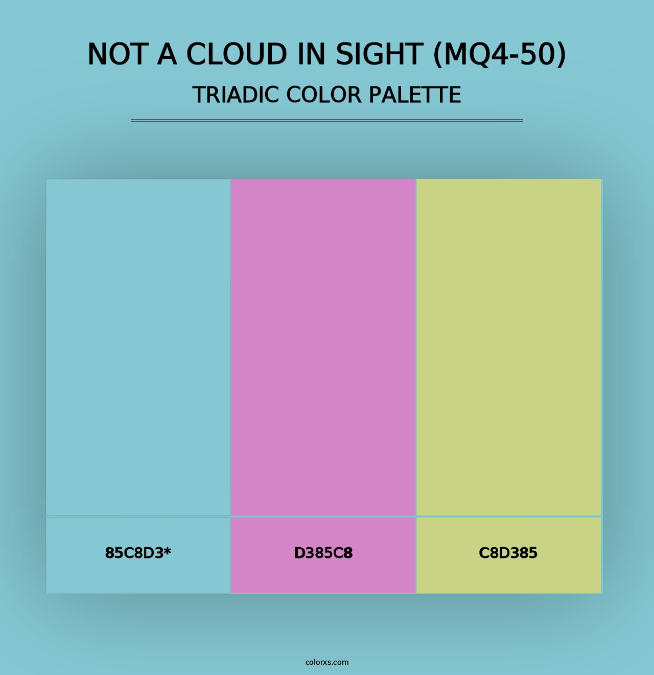 Not A Cloud In Sight (MQ4-50) - Triadic Color Palette