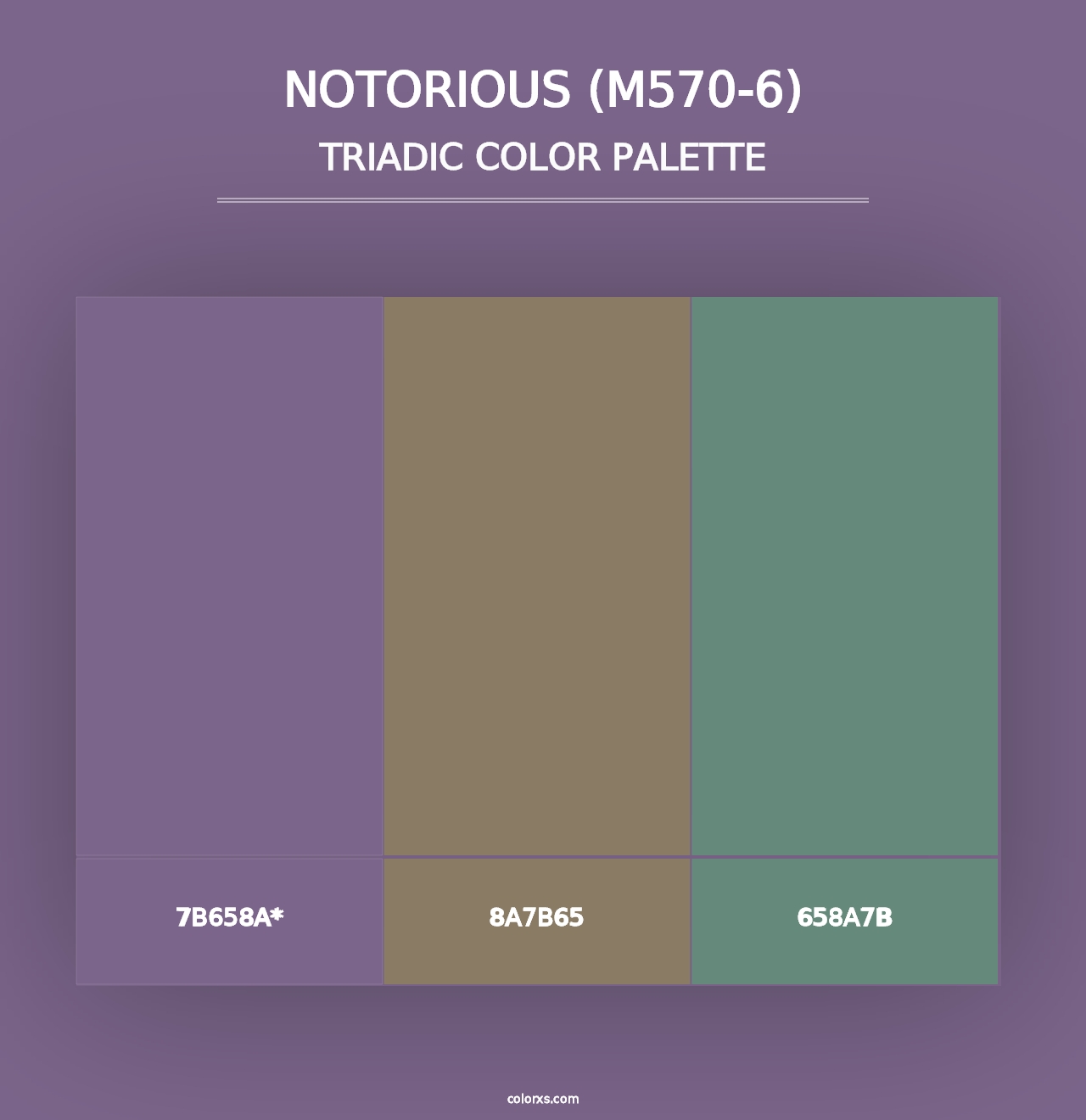 Notorious (M570-6) - Triadic Color Palette