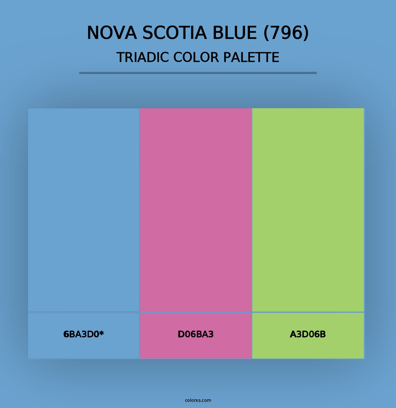 Nova Scotia Blue (796) - Triadic Color Palette