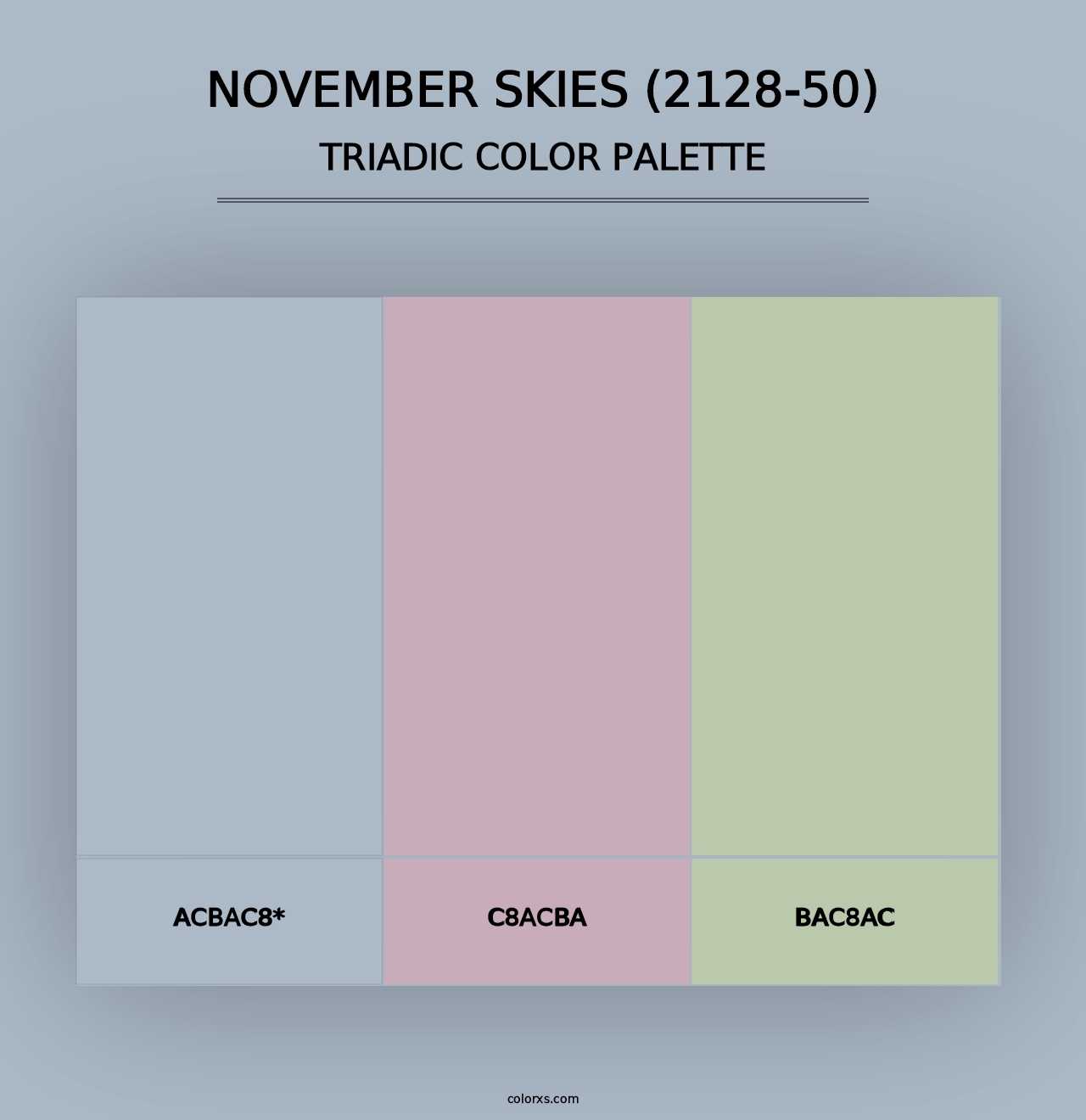 November Skies (2128-50) - Triadic Color Palette