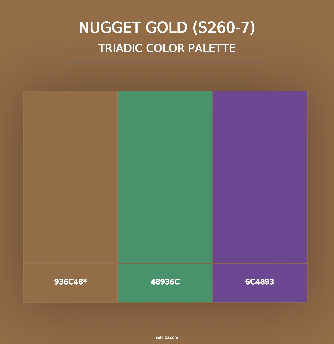 Nugget Gold (S260-7) - Triadic Color Palette