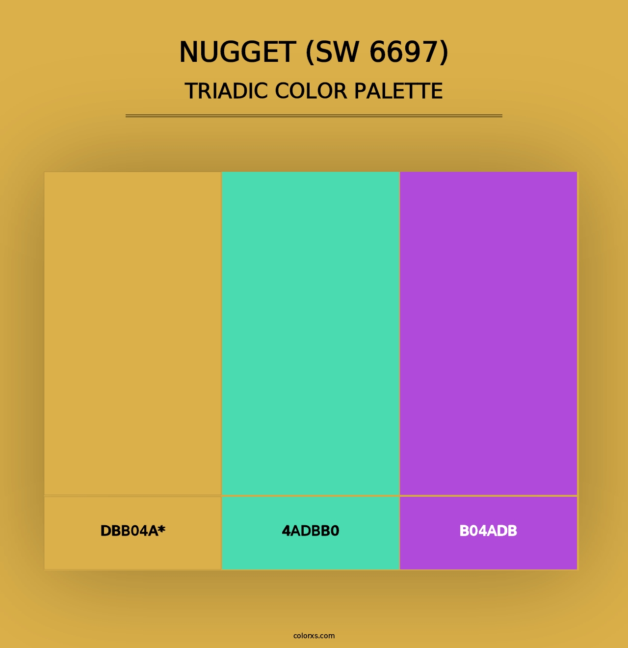 Nugget (SW 6697) - Triadic Color Palette