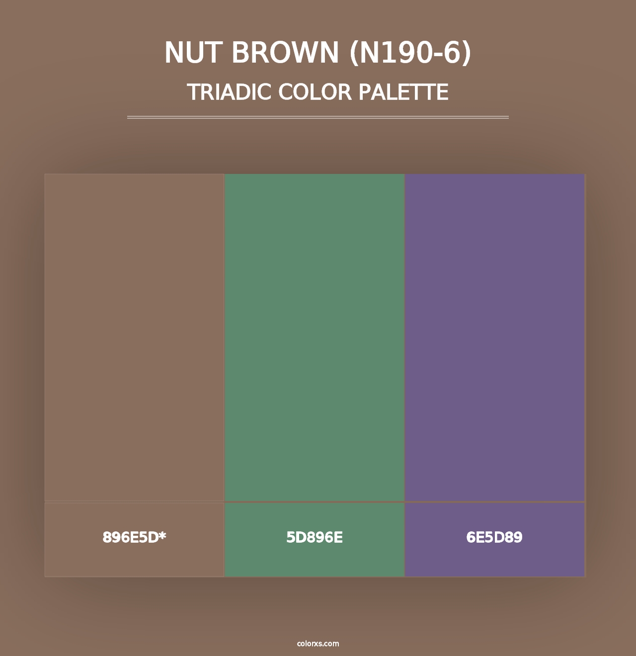 Nut Brown (N190-6) - Triadic Color Palette