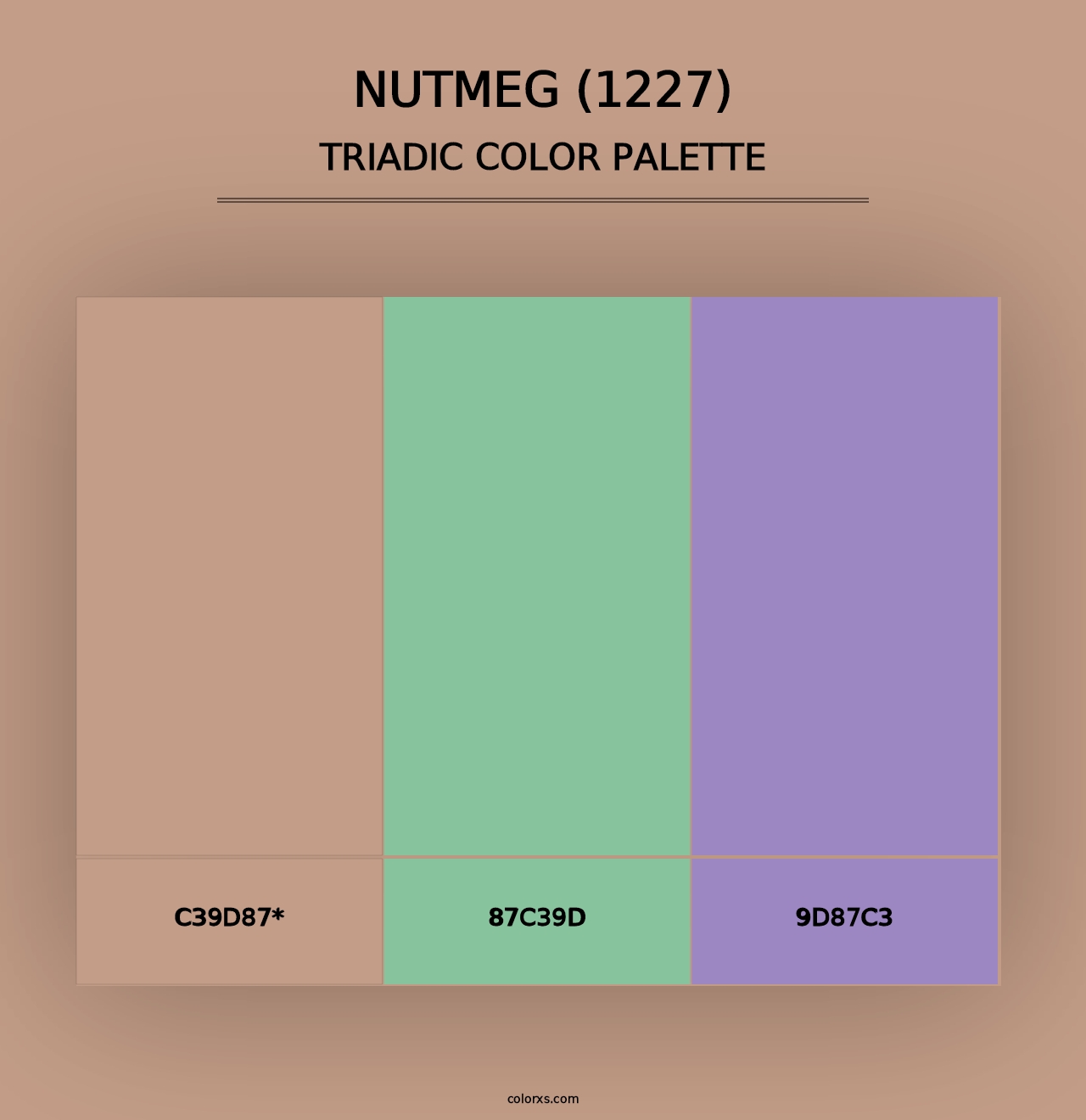 Nutmeg (1227) - Triadic Color Palette