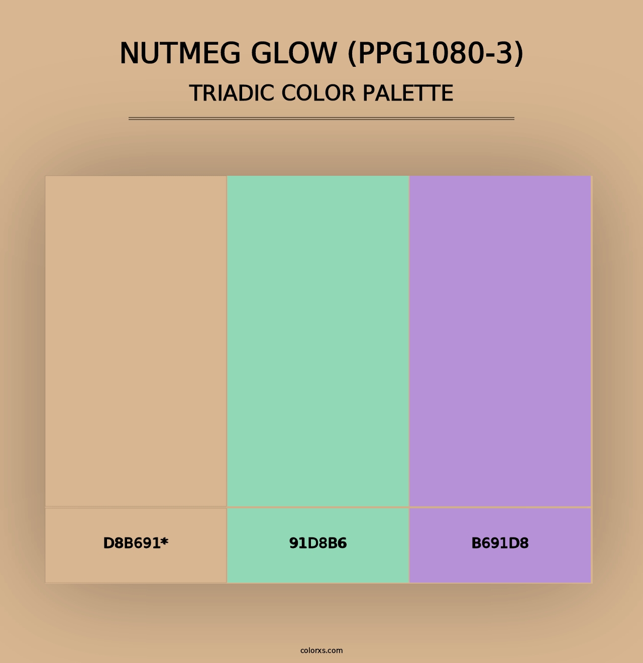 Nutmeg Glow (PPG1080-3) - Triadic Color Palette