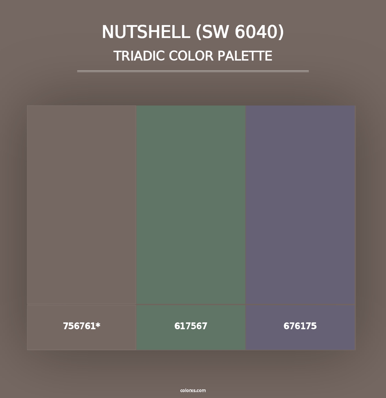 Nutshell (SW 6040) - Triadic Color Palette