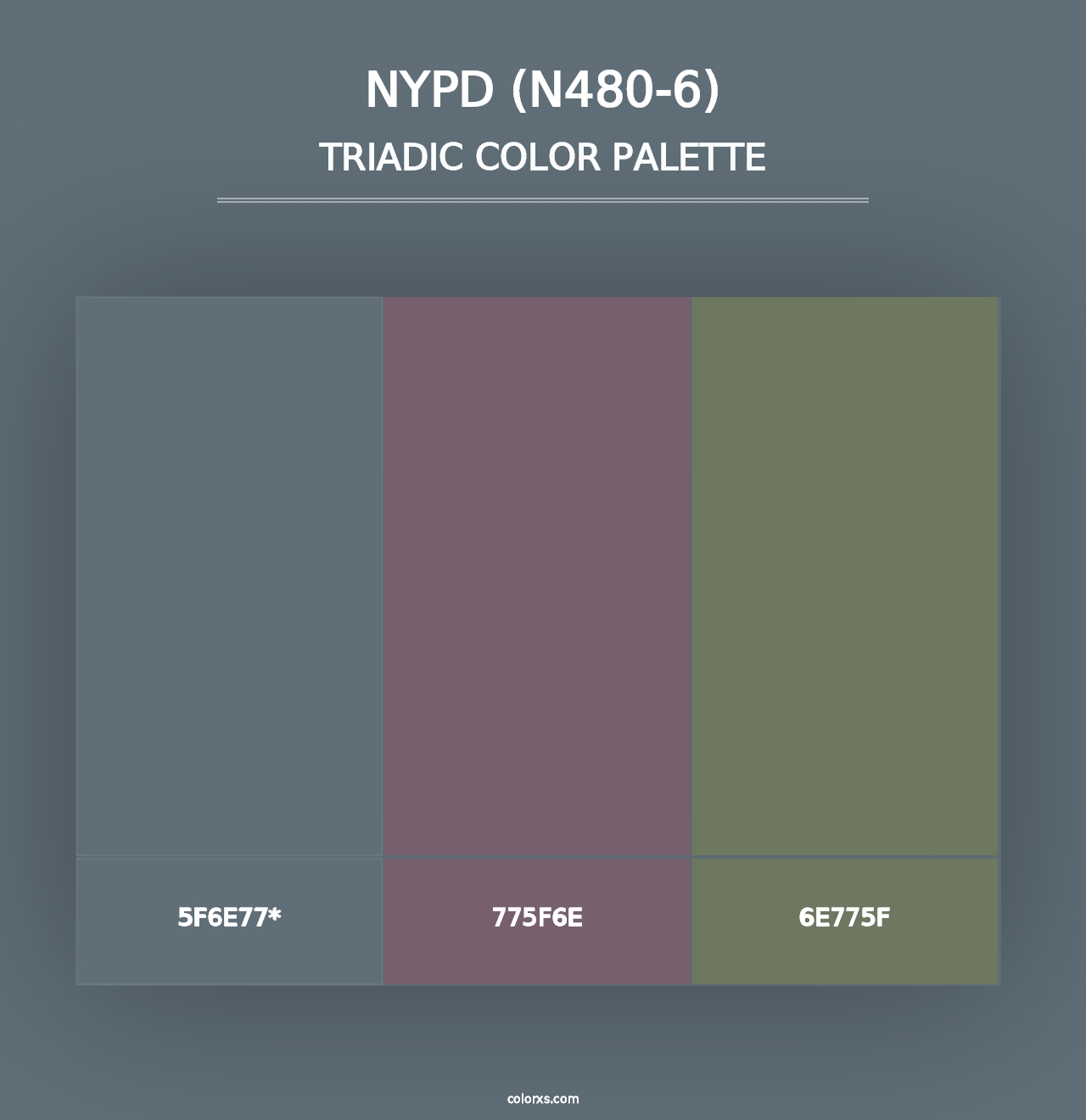 Nypd (N480-6) - Triadic Color Palette