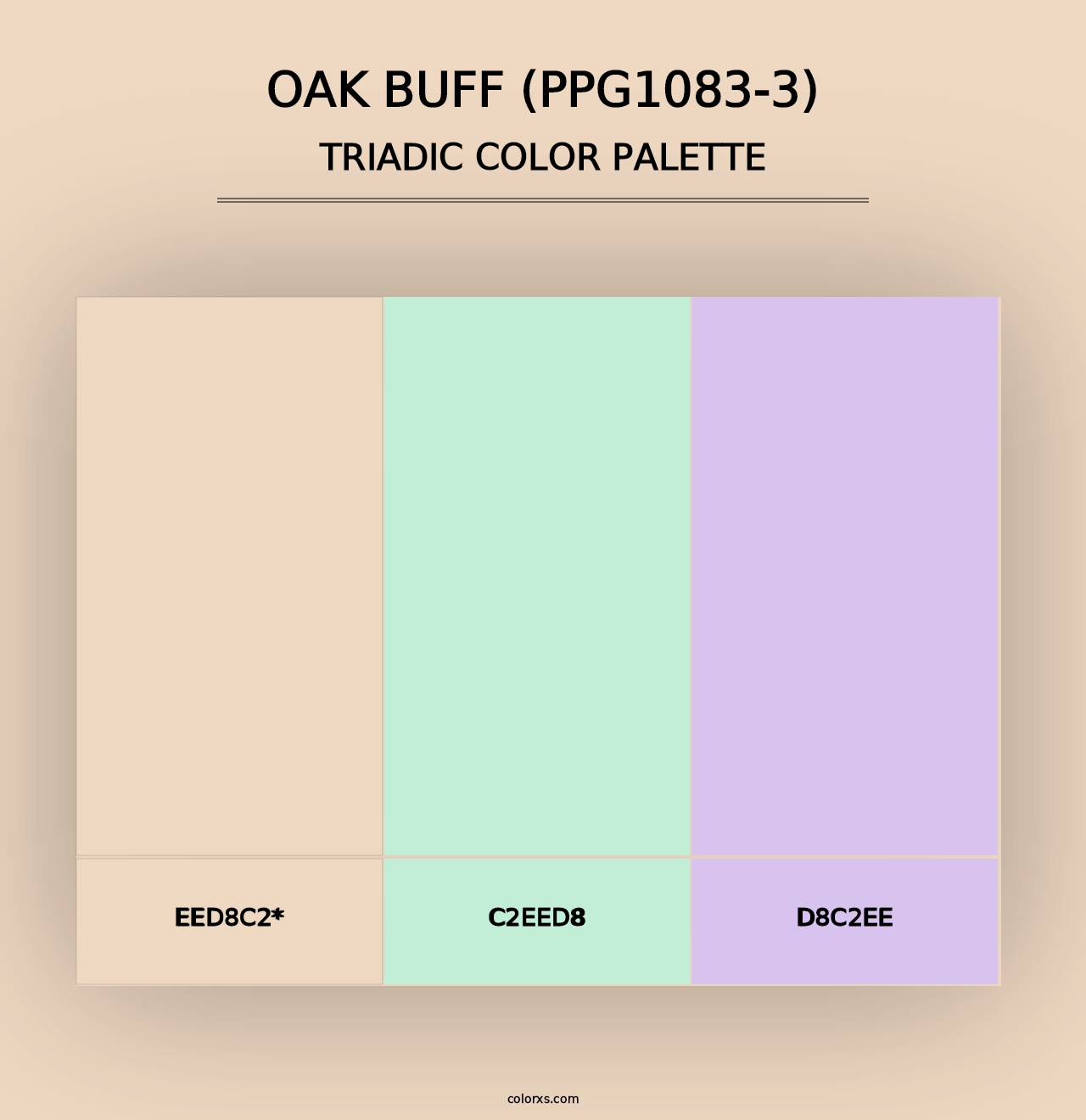 Oak Buff (PPG1083-3) - Triadic Color Palette