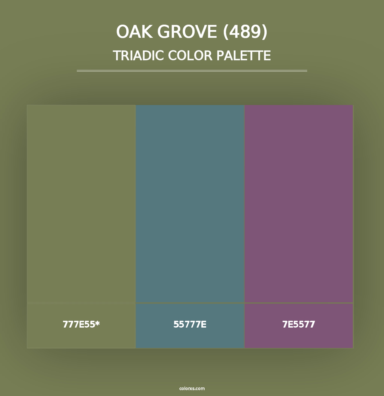 Oak Grove (489) - Triadic Color Palette