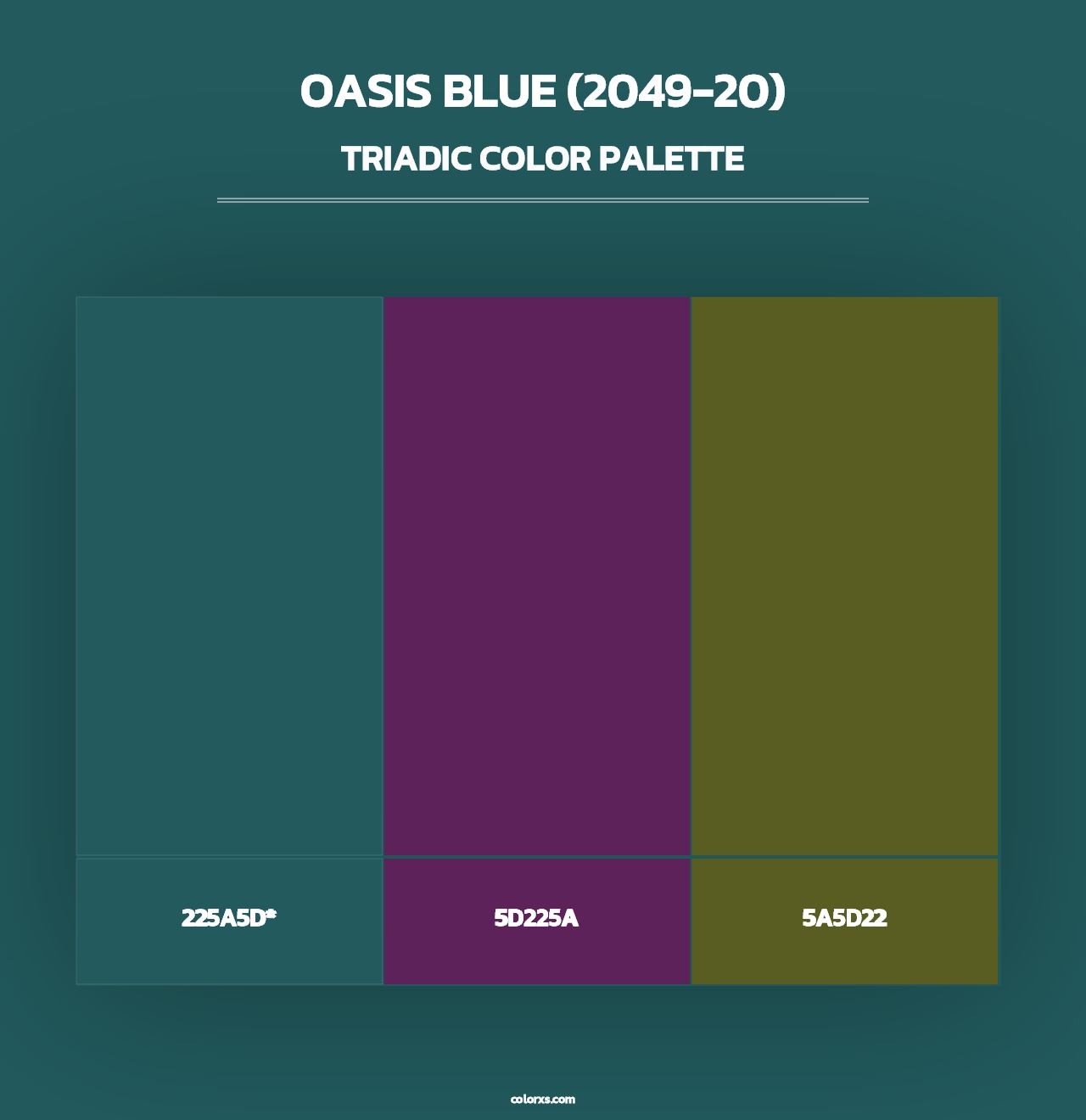 Oasis Blue (2049-20) - Triadic Color Palette