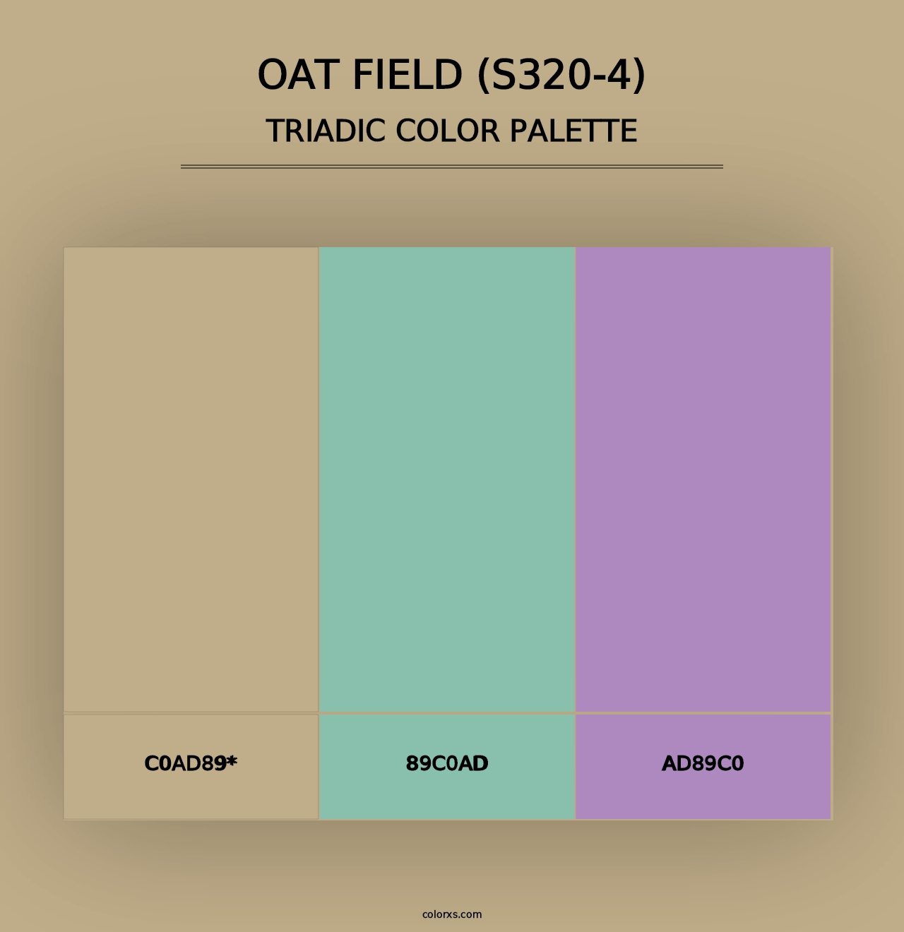 Oat Field (S320-4) - Triadic Color Palette