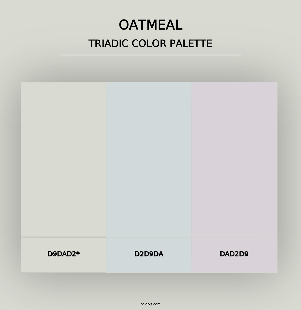 Oatmeal - Triadic Color Palette