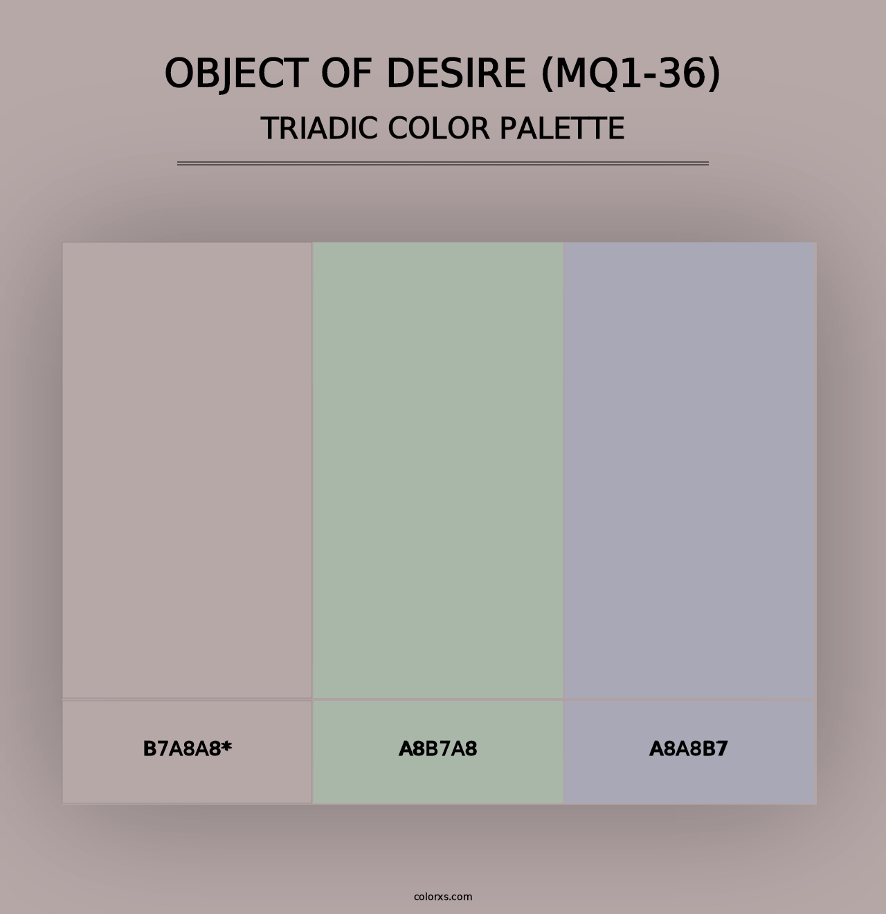 Object Of Desire (MQ1-36) - Triadic Color Palette