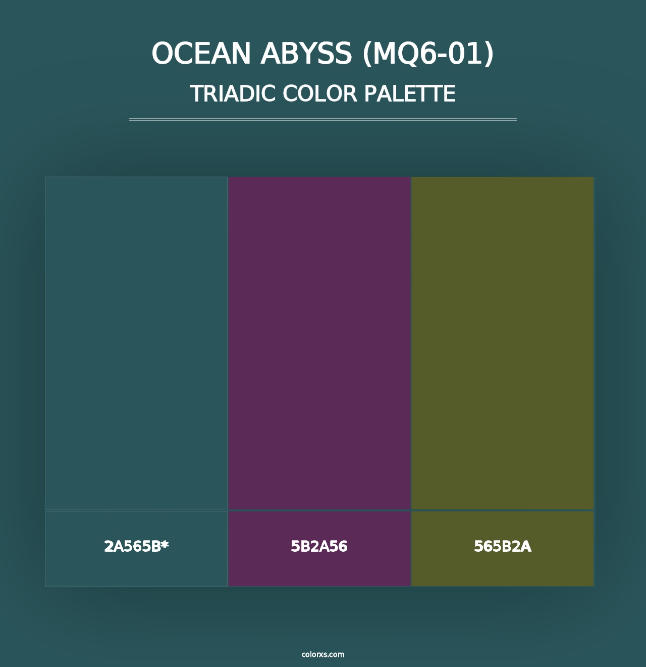 Ocean Abyss (MQ6-01) - Triadic Color Palette