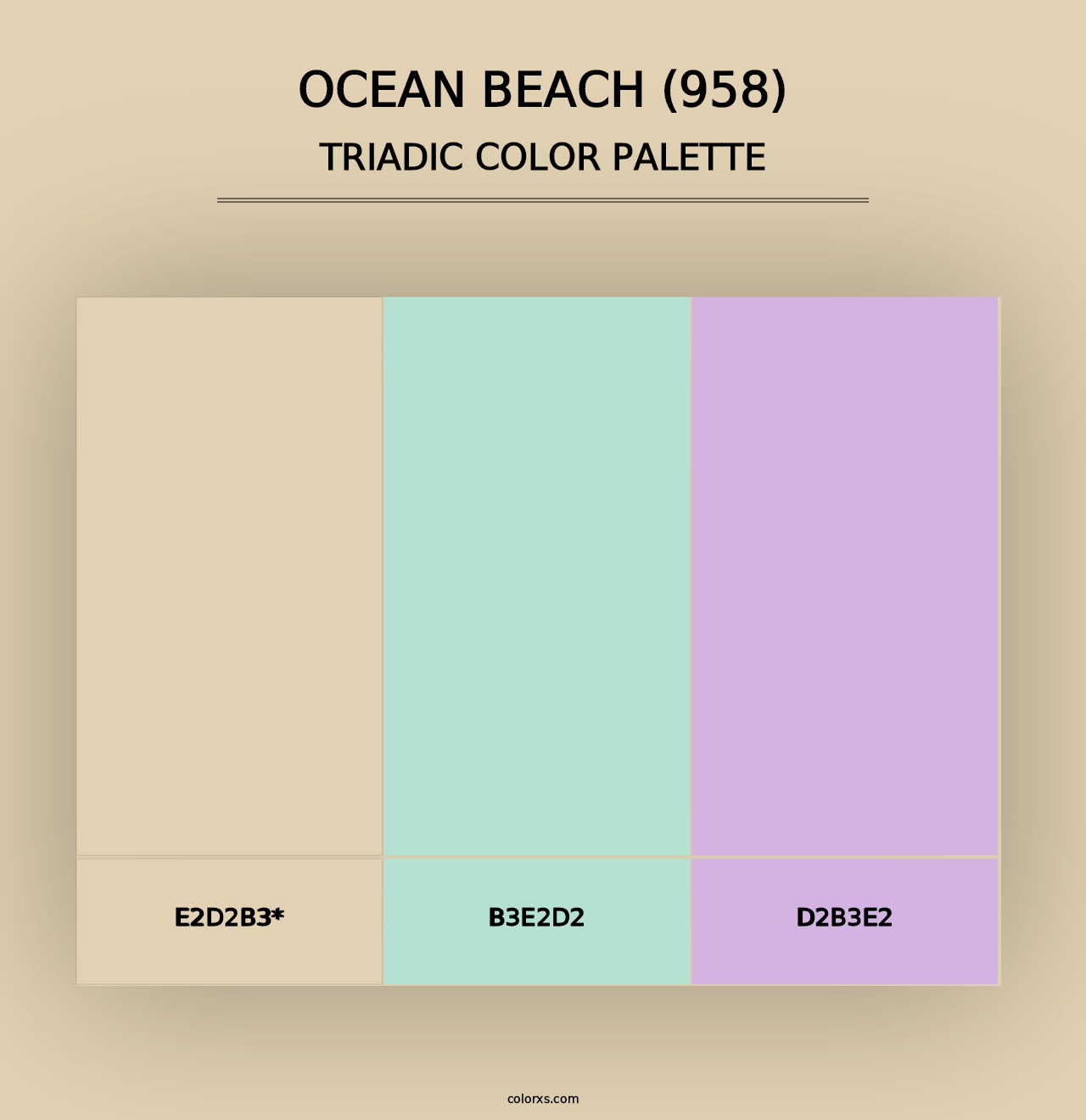 Ocean Beach (958) - Triadic Color Palette