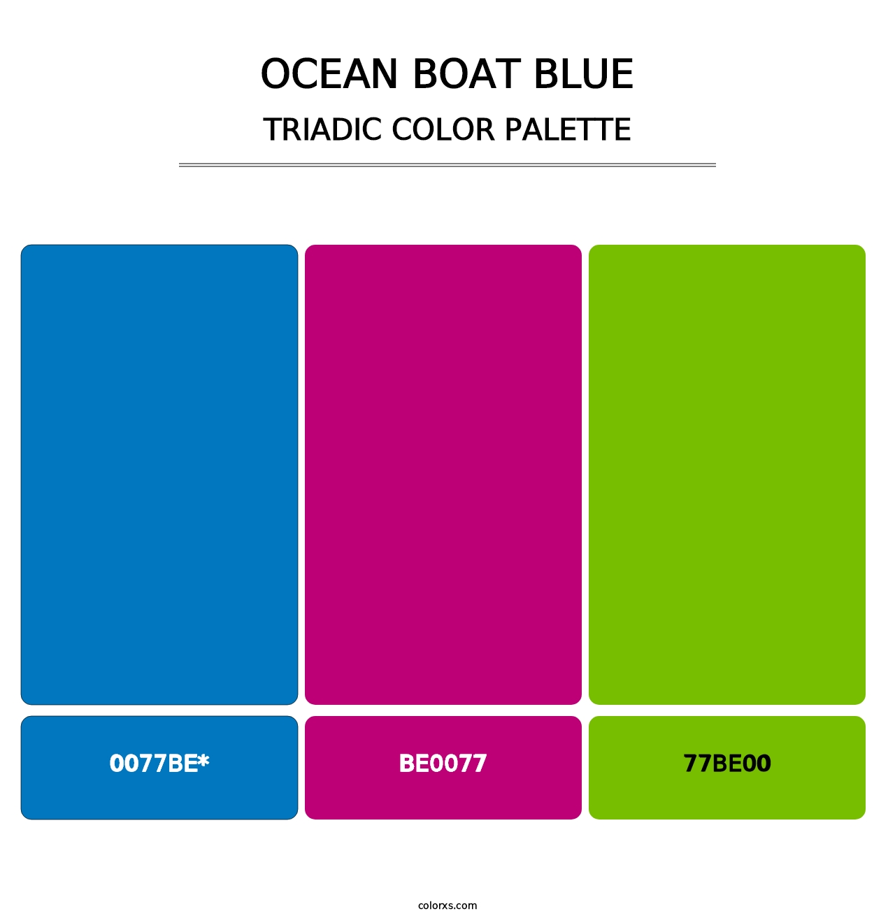 Ocean Boat Blue - Triadic Color Palette