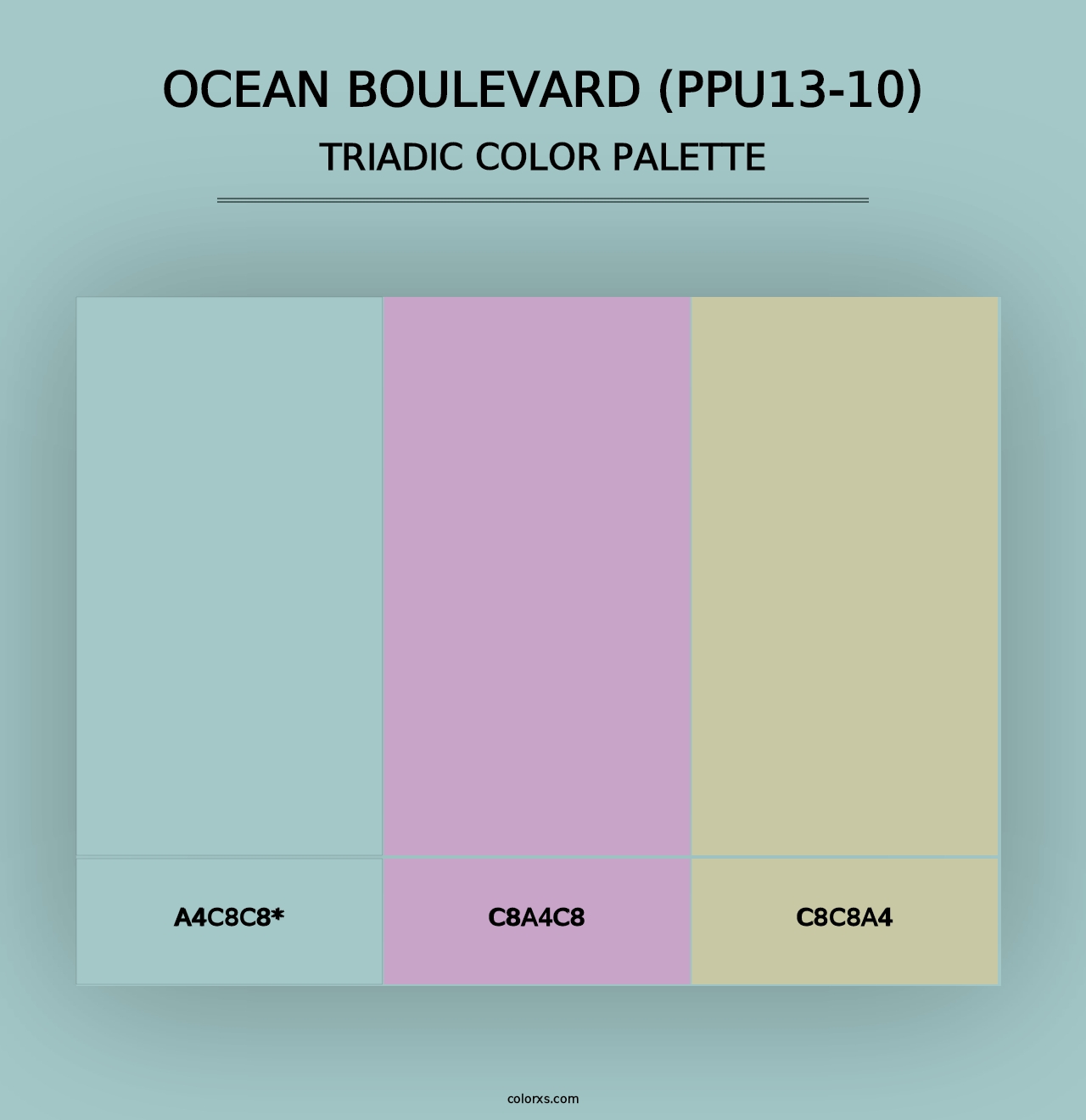 Ocean Boulevard (PPU13-10) - Triadic Color Palette