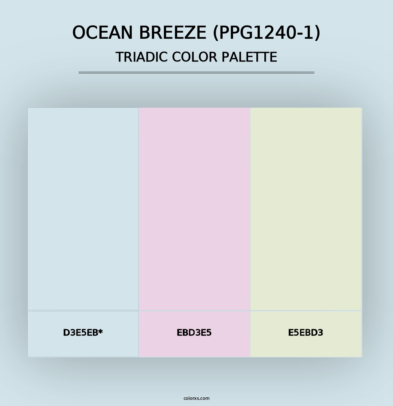 Ocean Breeze (PPG1240-1) - Triadic Color Palette