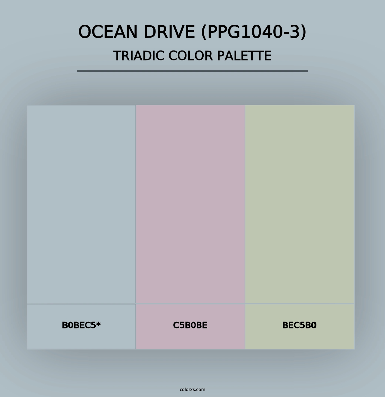 Ocean Drive (PPG1040-3) - Triadic Color Palette