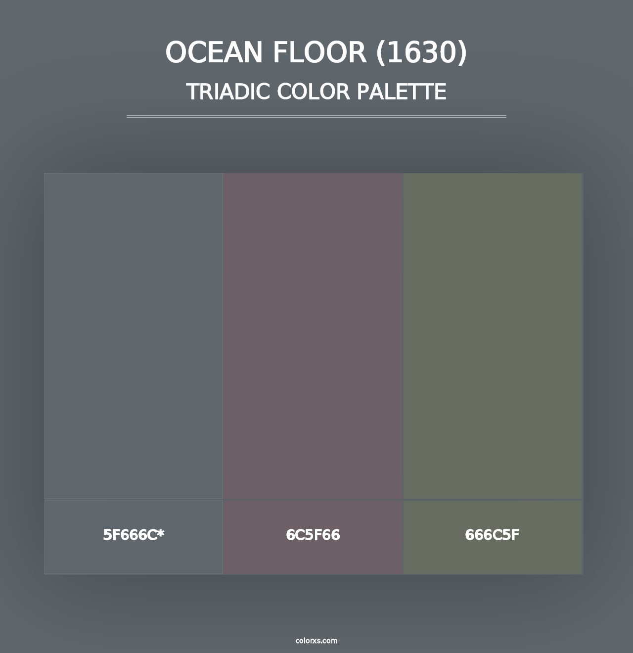 Ocean Floor (1630) - Triadic Color Palette