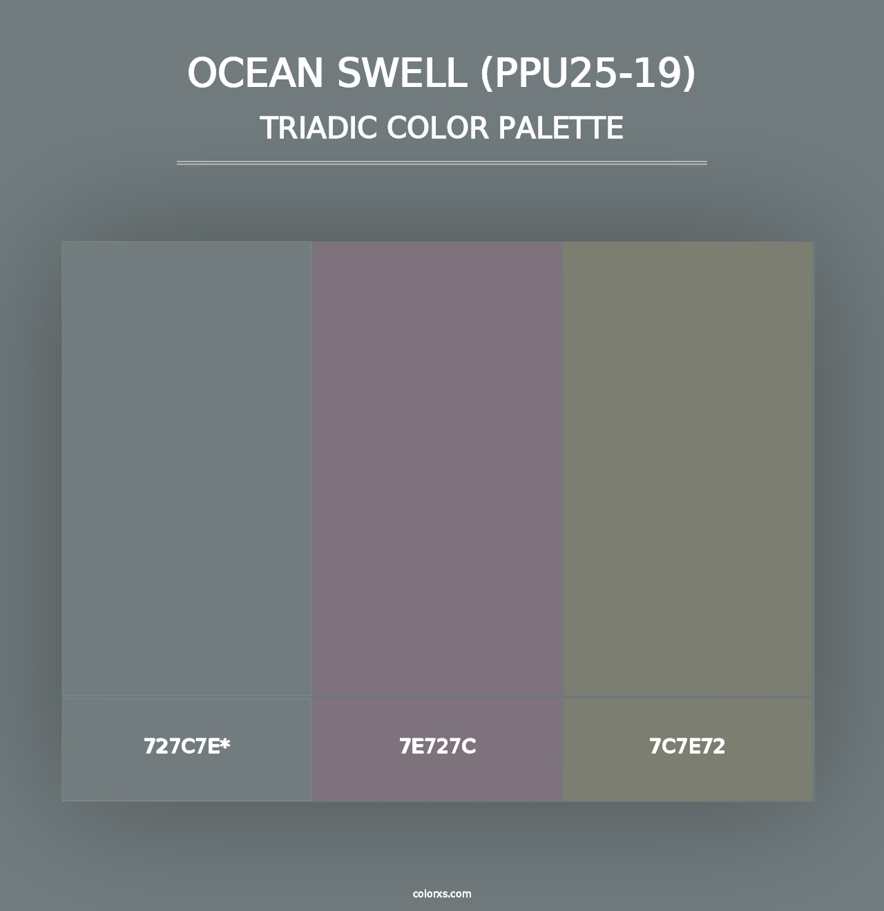 Ocean Swell (PPU25-19) - Triadic Color Palette