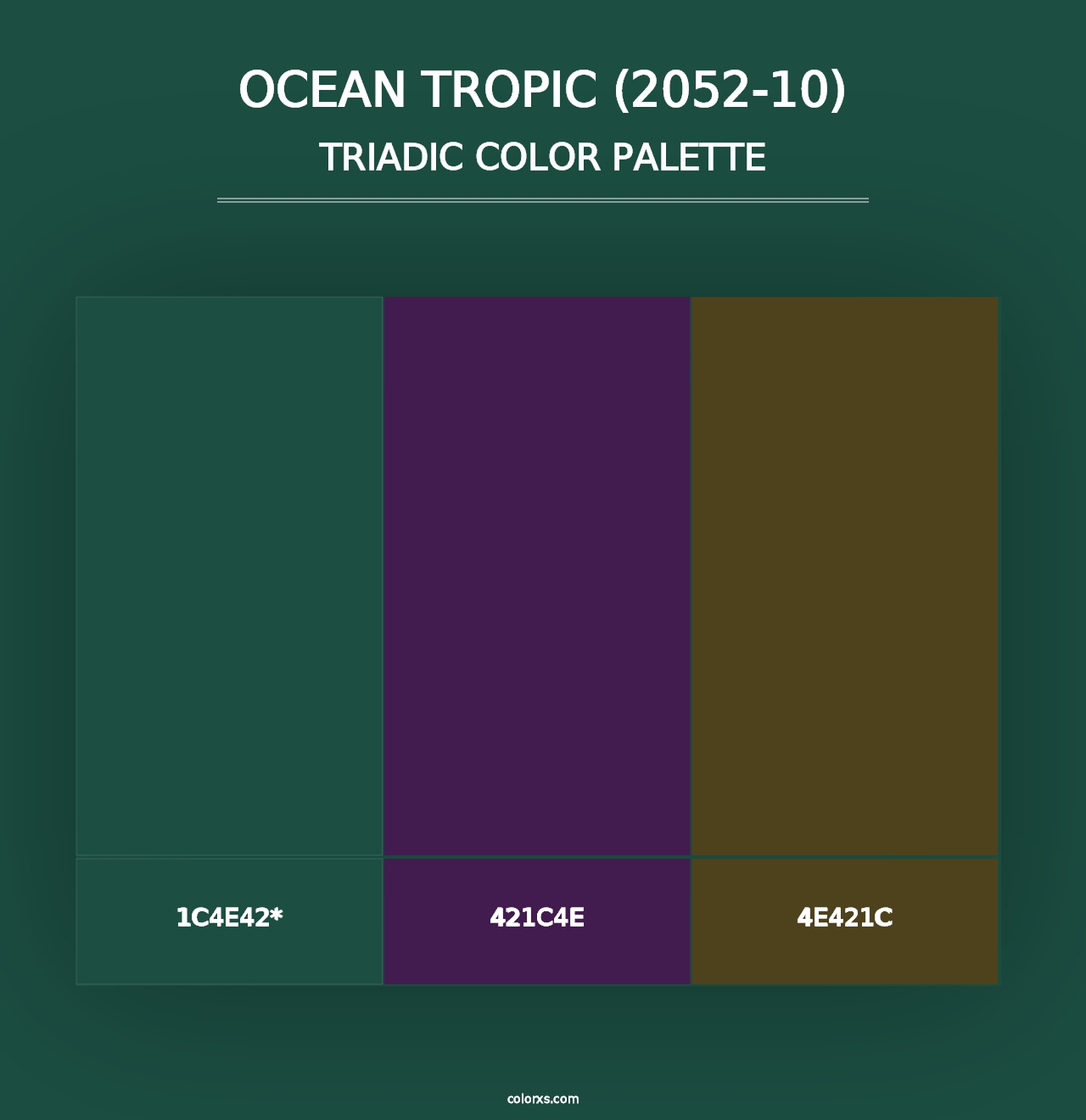 Ocean Tropic (2052-10) - Triadic Color Palette