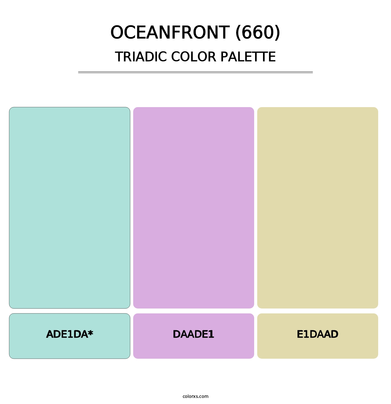 Oceanfront (660) - Triadic Color Palette