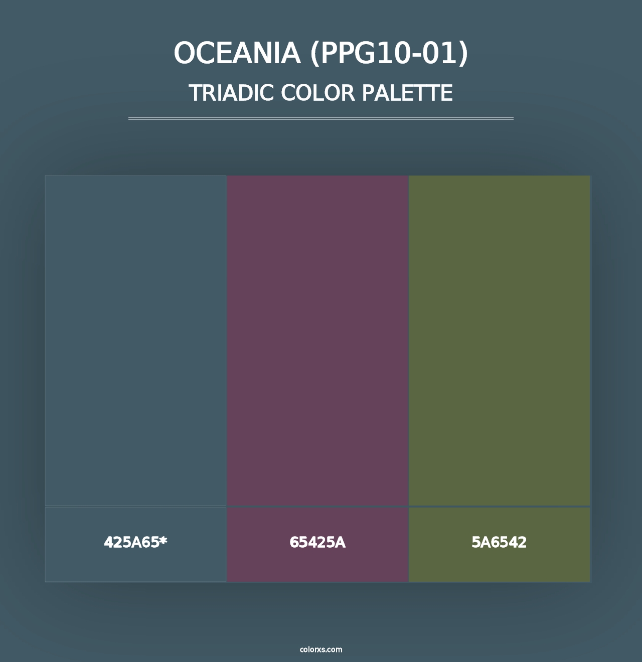 Oceania (PPG10-01) - Triadic Color Palette