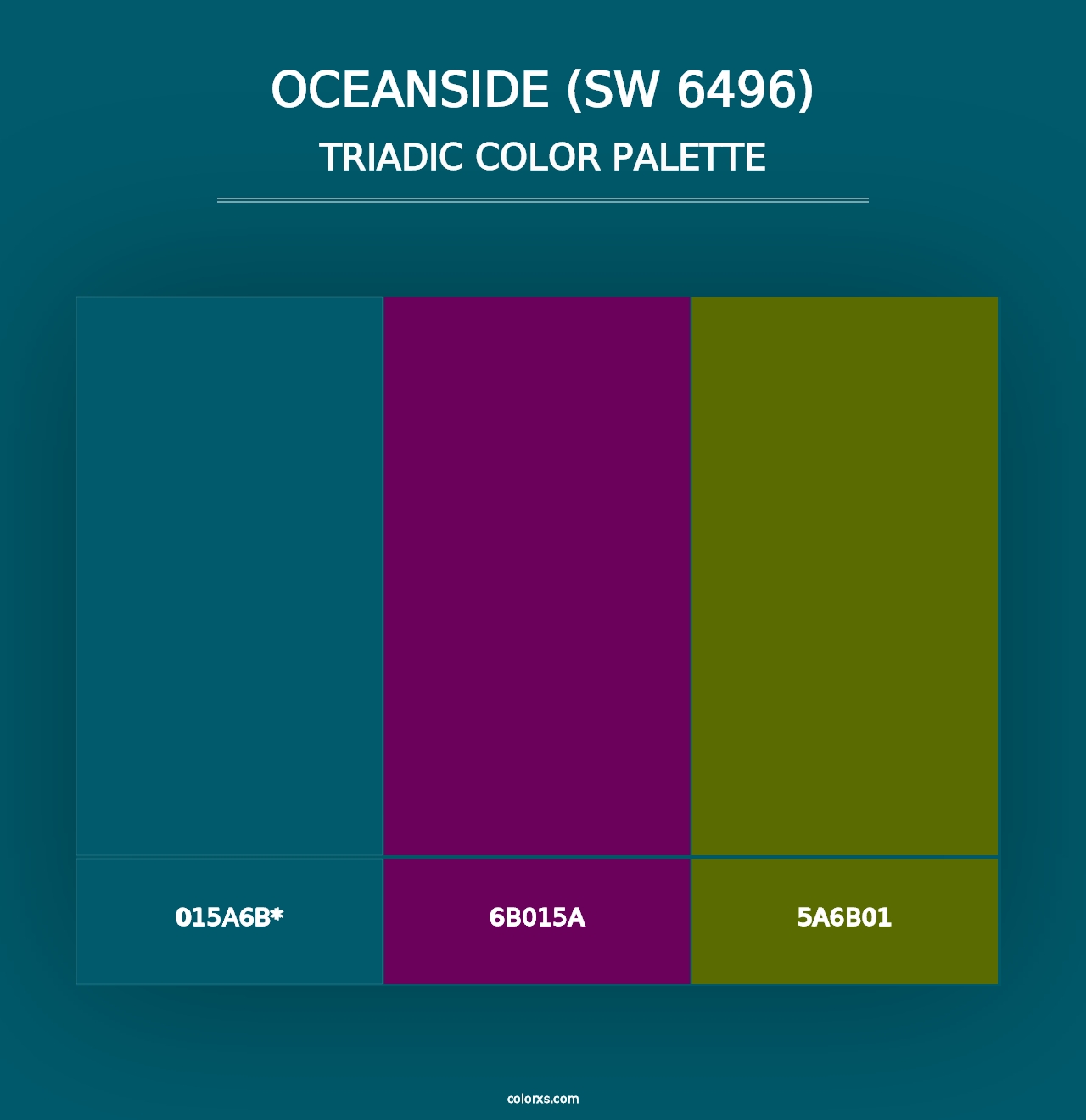 Oceanside (SW 6496) - Triadic Color Palette