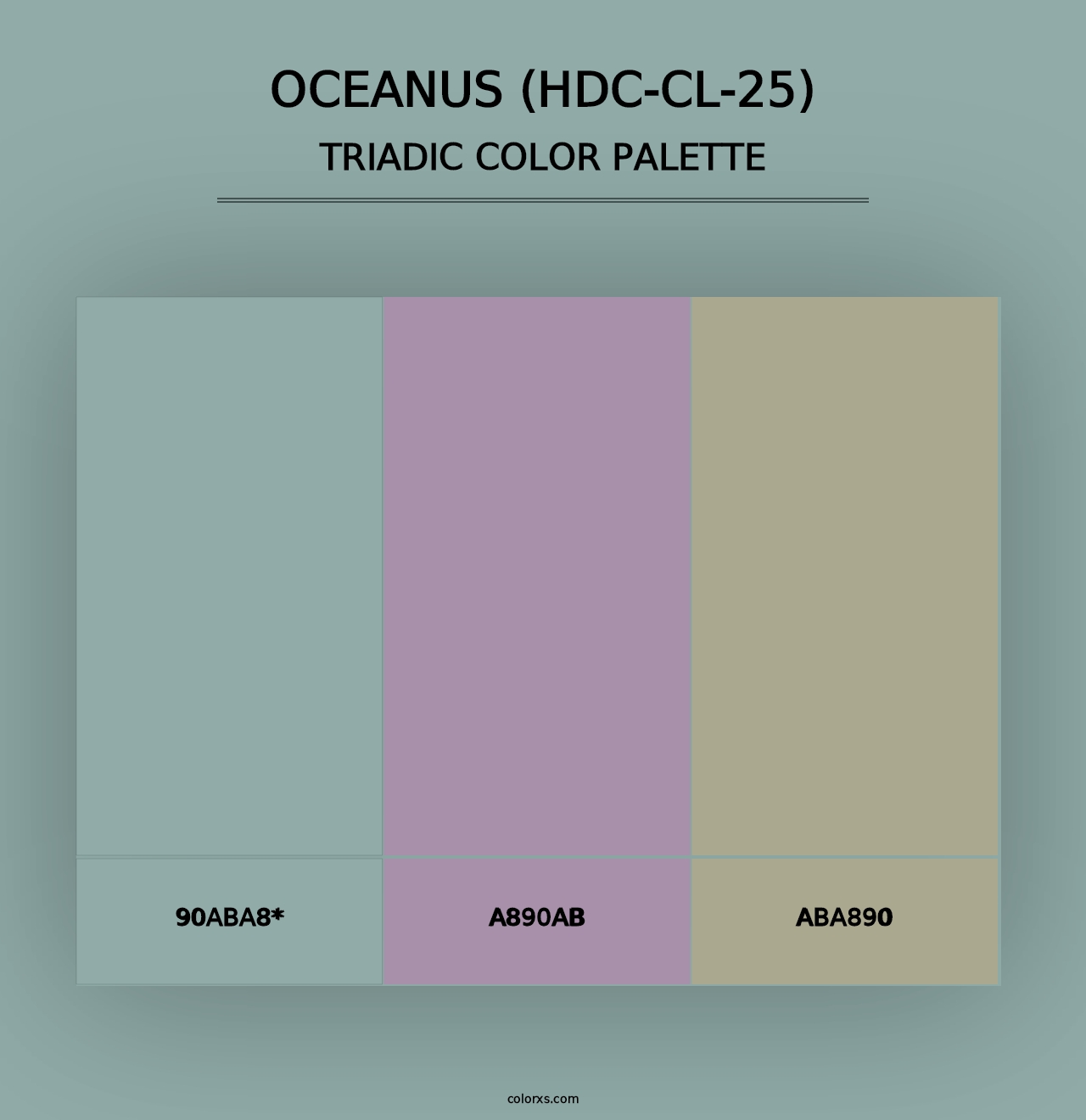 Oceanus (HDC-CL-25) - Triadic Color Palette