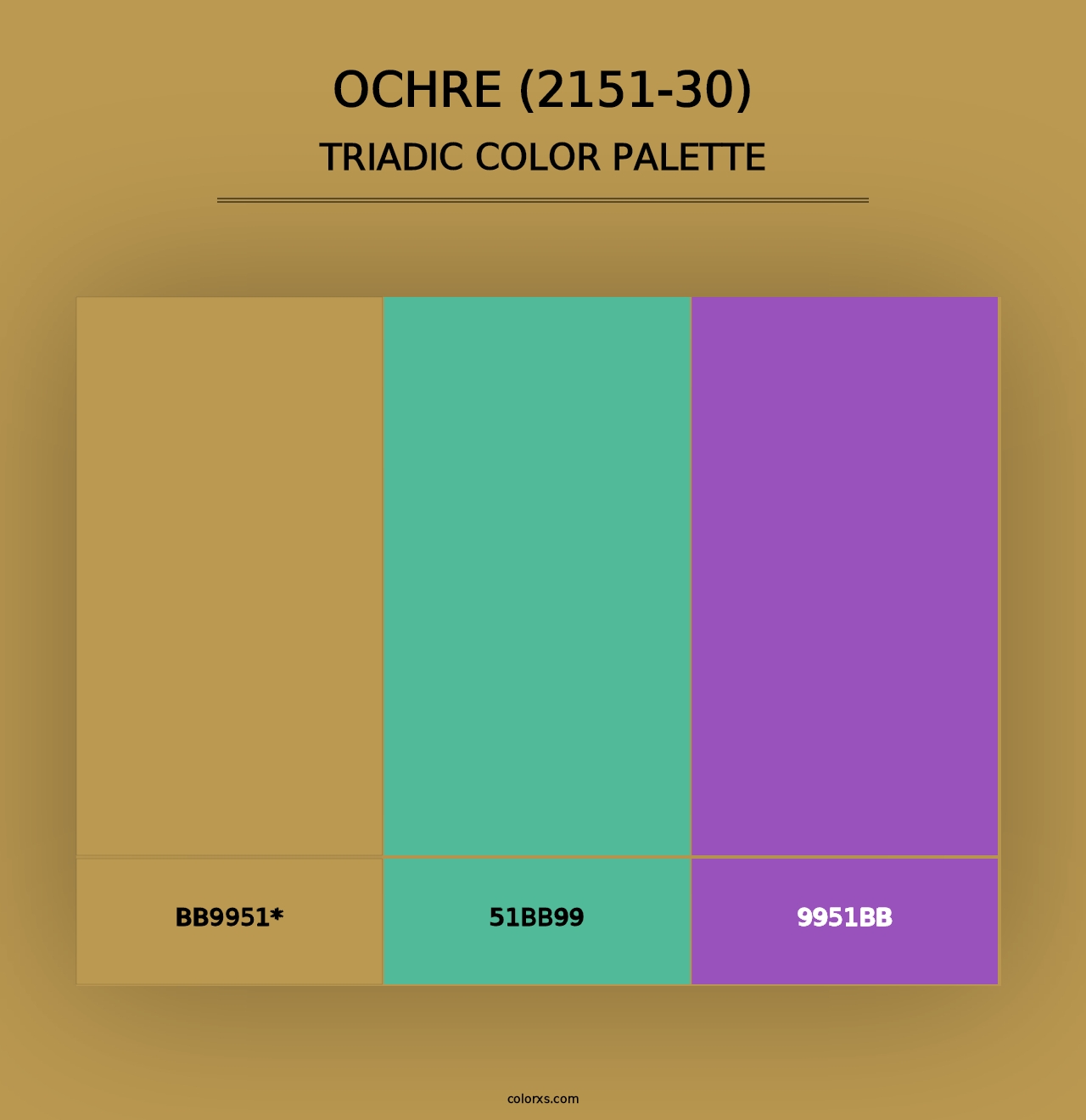 Ochre (2151-30) - Triadic Color Palette