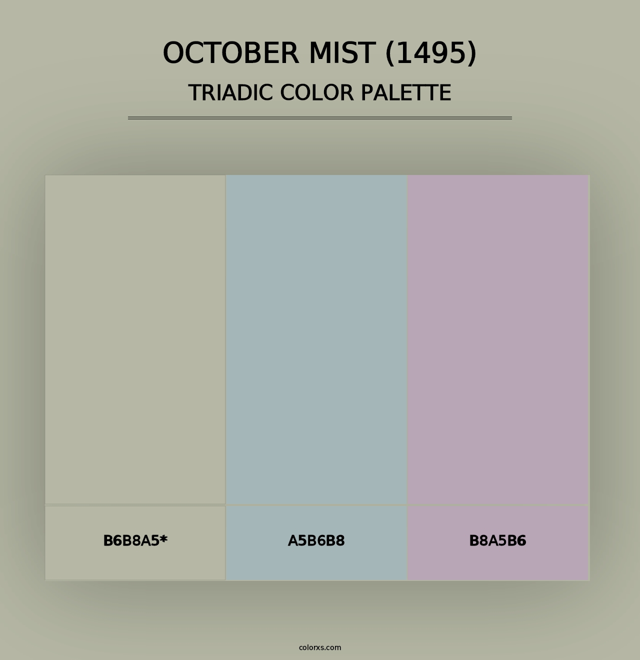 October Mist (1495) - Triadic Color Palette